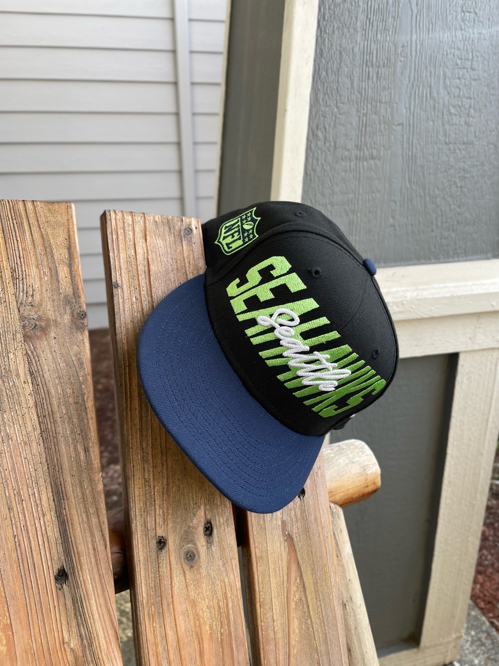 Seattle Seahawks Green Spell Out Fitted Hat 7 1/4 NEW ERA 2022 NFL Draft